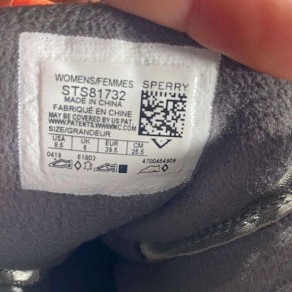 Sperry Saltwater Duck Boots Womens 8.5 Gray Black Leather Rain Shoes - Picture 10 of 10